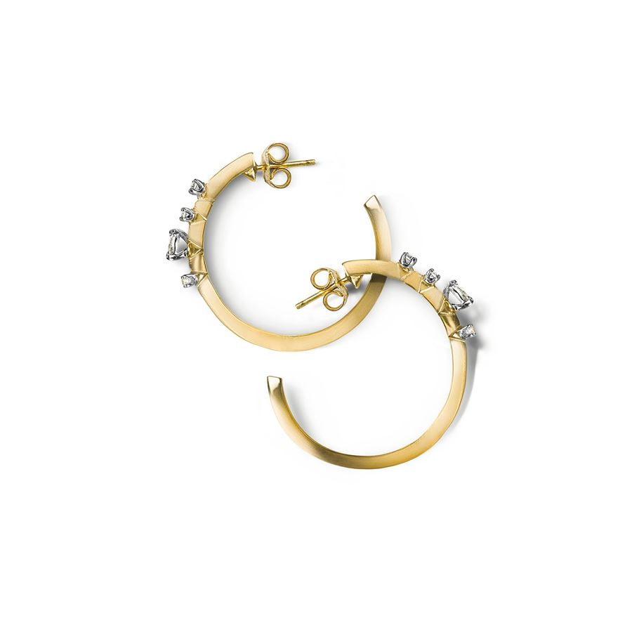Big Yellow 'Balance' hoop earrings BALANCE | OR CERCHIO BIGAU18G CT 0,32